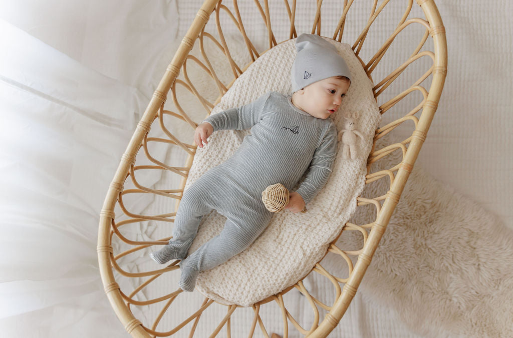 Velour Stripe Collection Footie Set