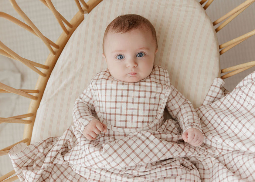 Plaid Sheep Collection Bib