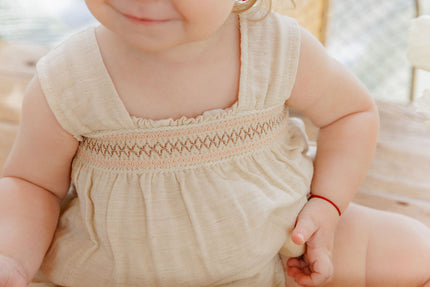 Stitch Collection - Smocked Linen Romper