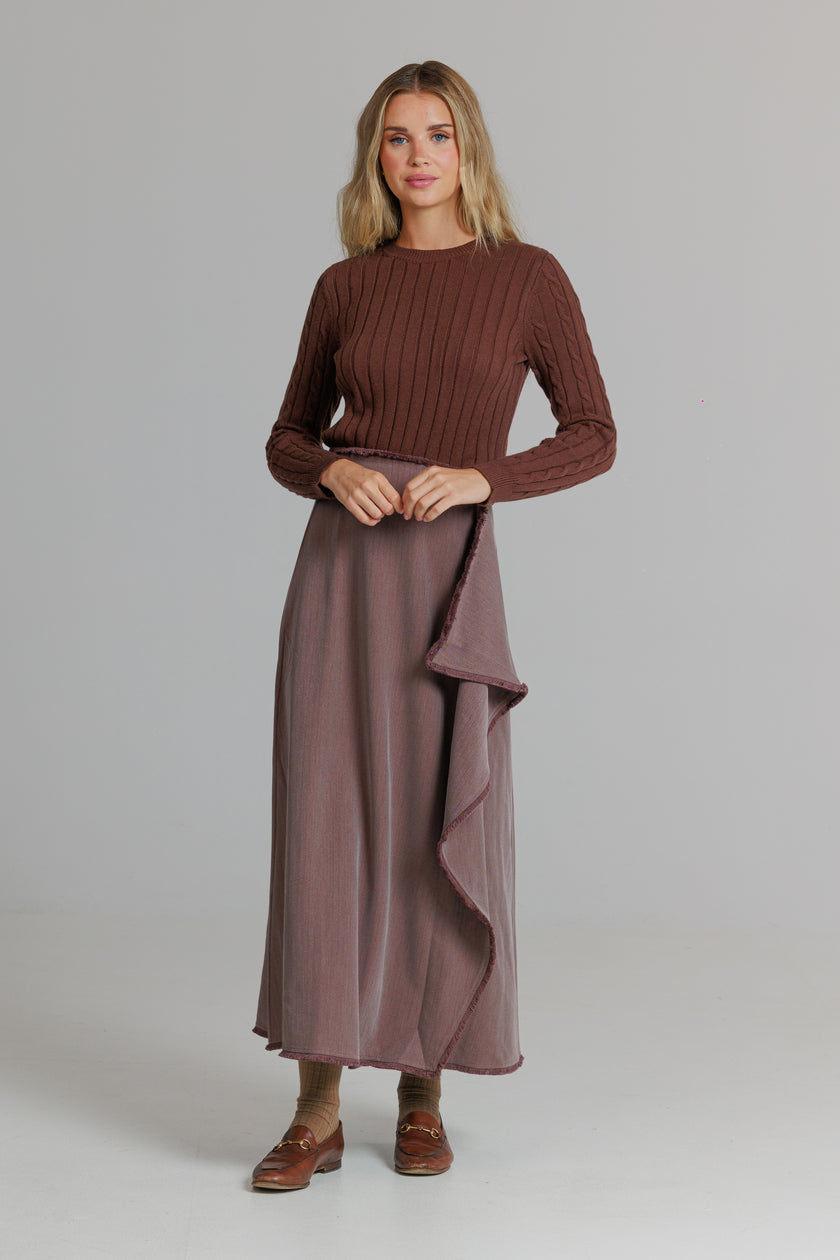 Wide Ribbed Knit Top