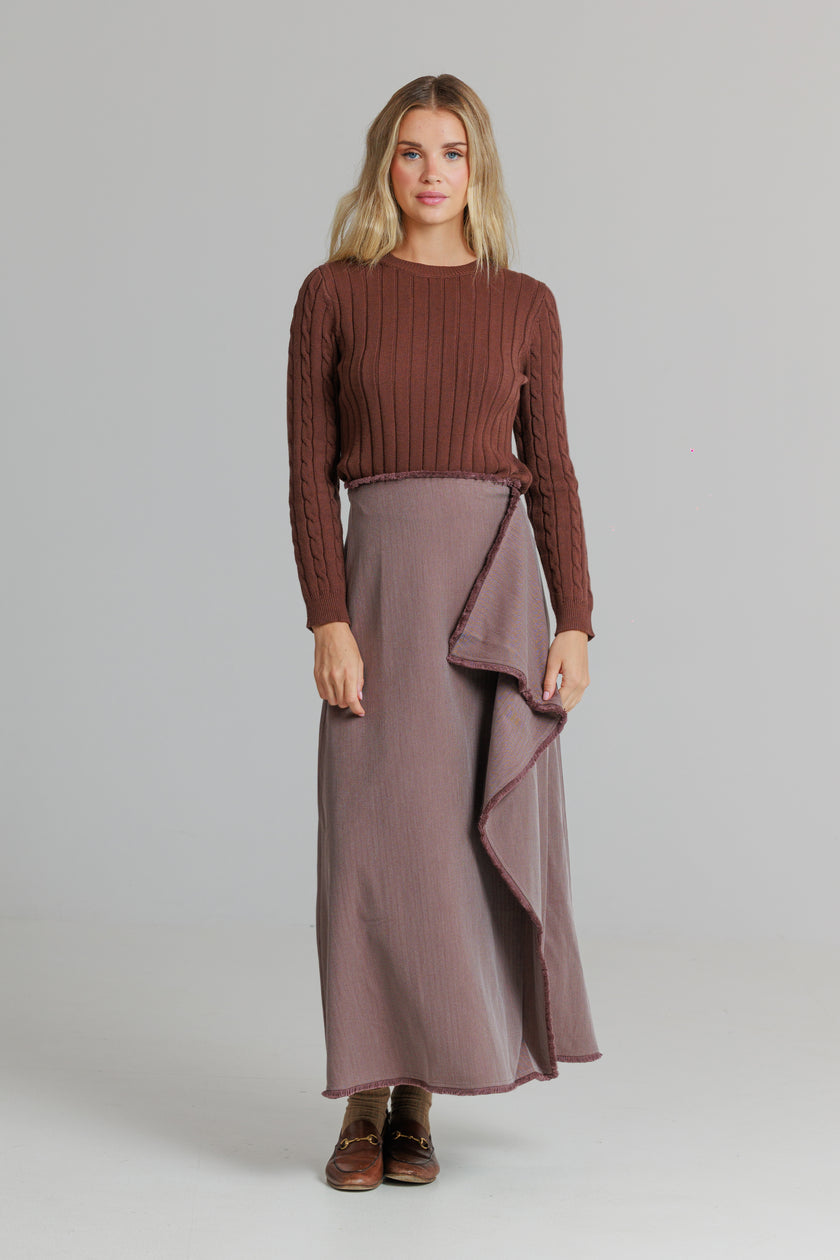 Wide Ribbed Knit Top