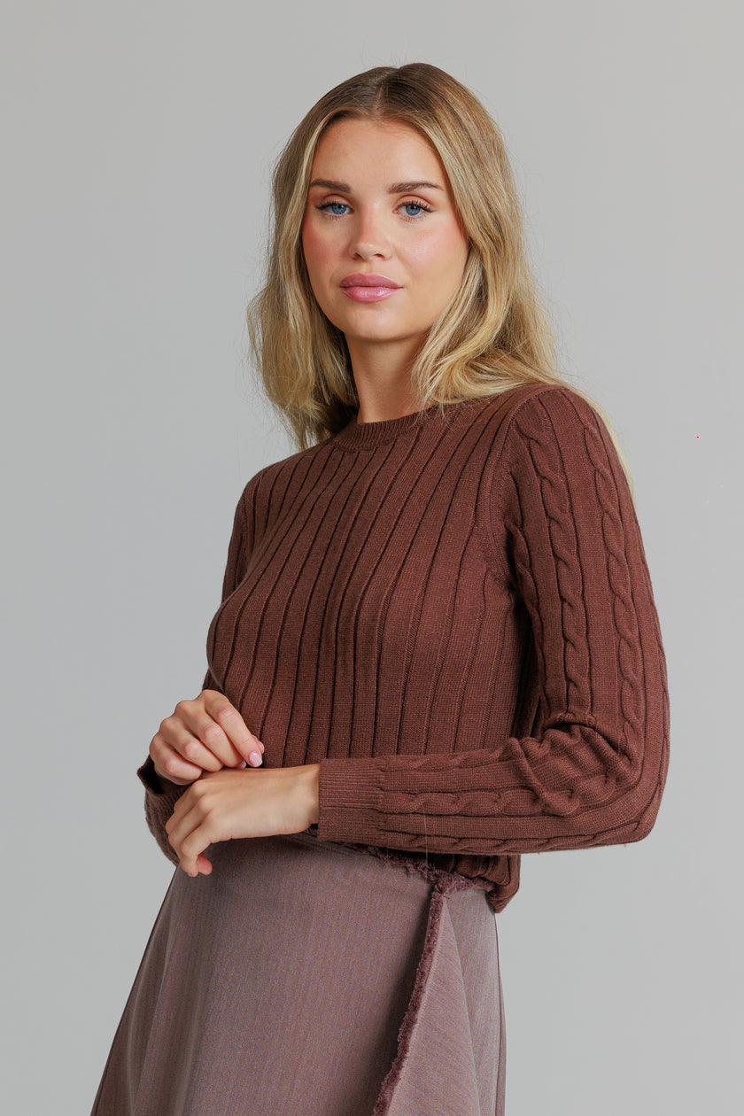 Wide Ribbed Knit Top