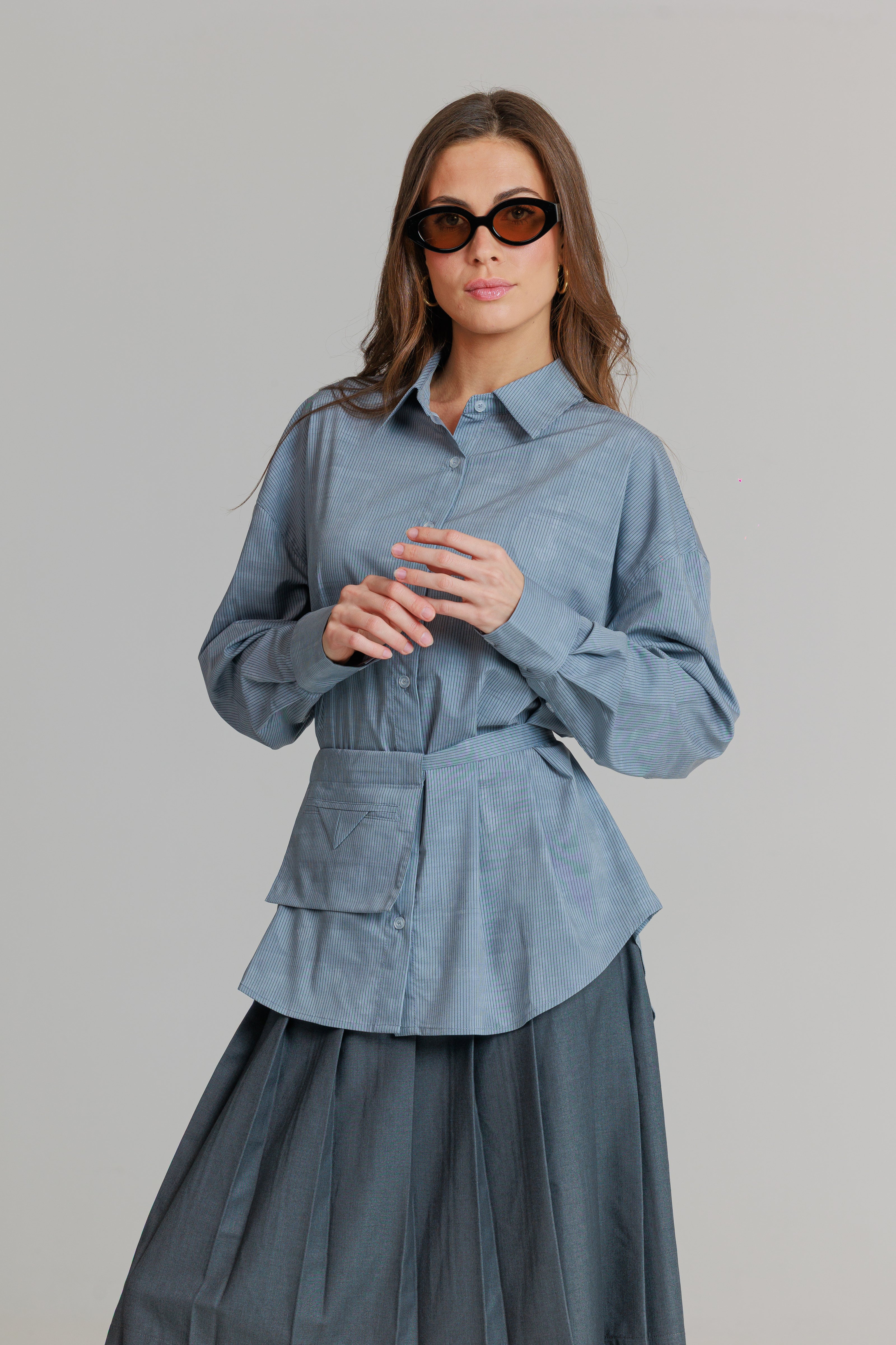 Pinstripe Blouse