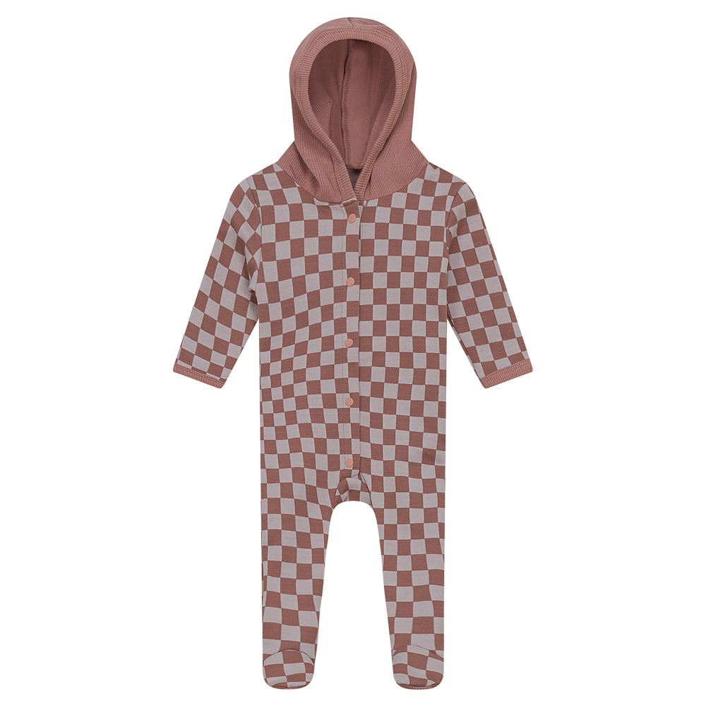 Checked Hoodie Footie