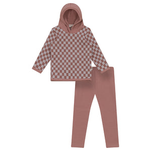 Checked Hoodie Set