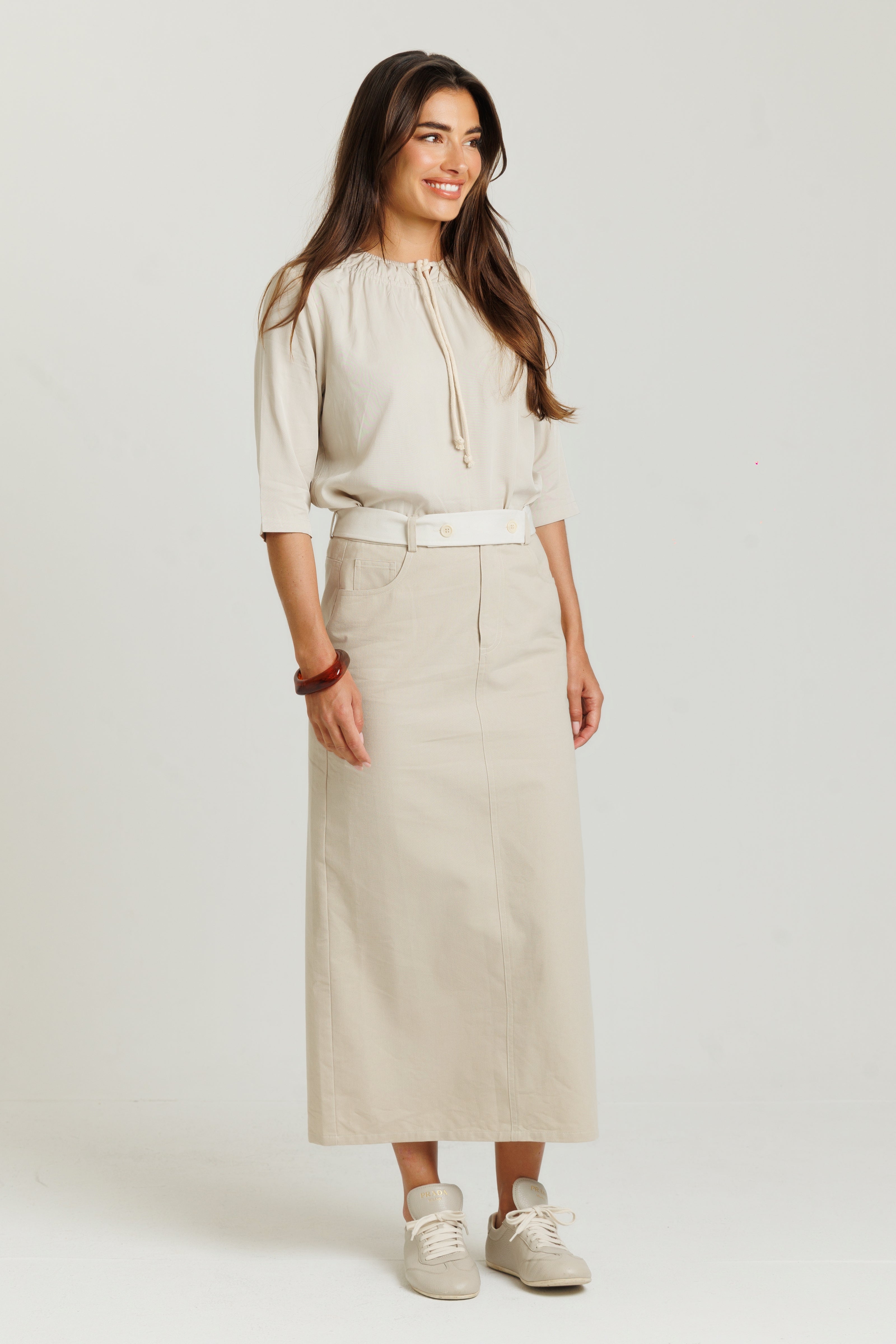 Loup Two-Tone Denim Skirt