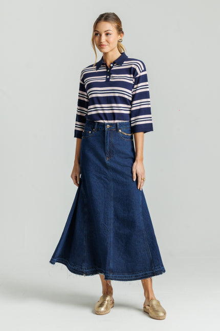 Loup Chain Denim Skirt