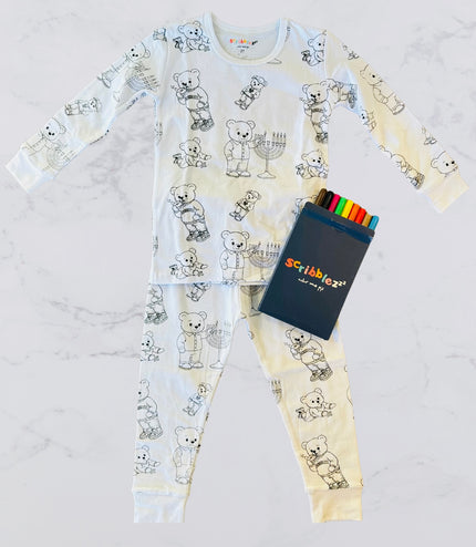 Boy Bear Color Your Own Pajamas