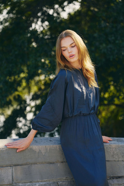Satin Blouse Dress