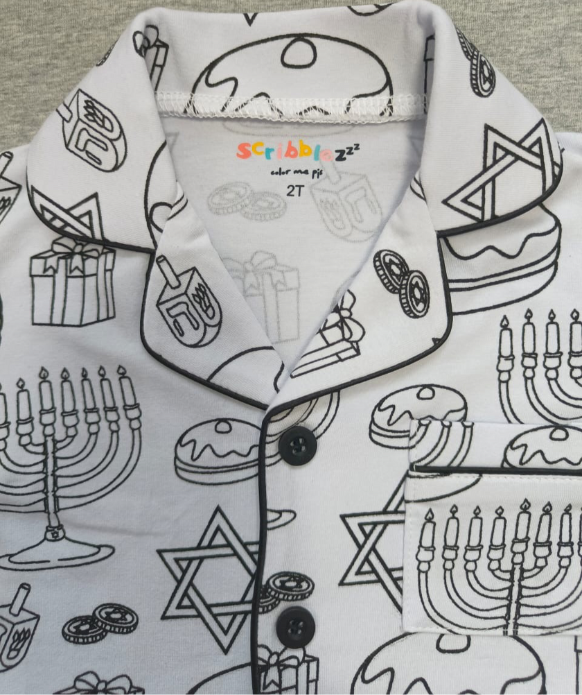 Color Your Own Chanukah Pajamas