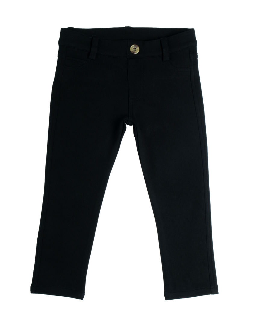 Rib Cotton Pull On Pants