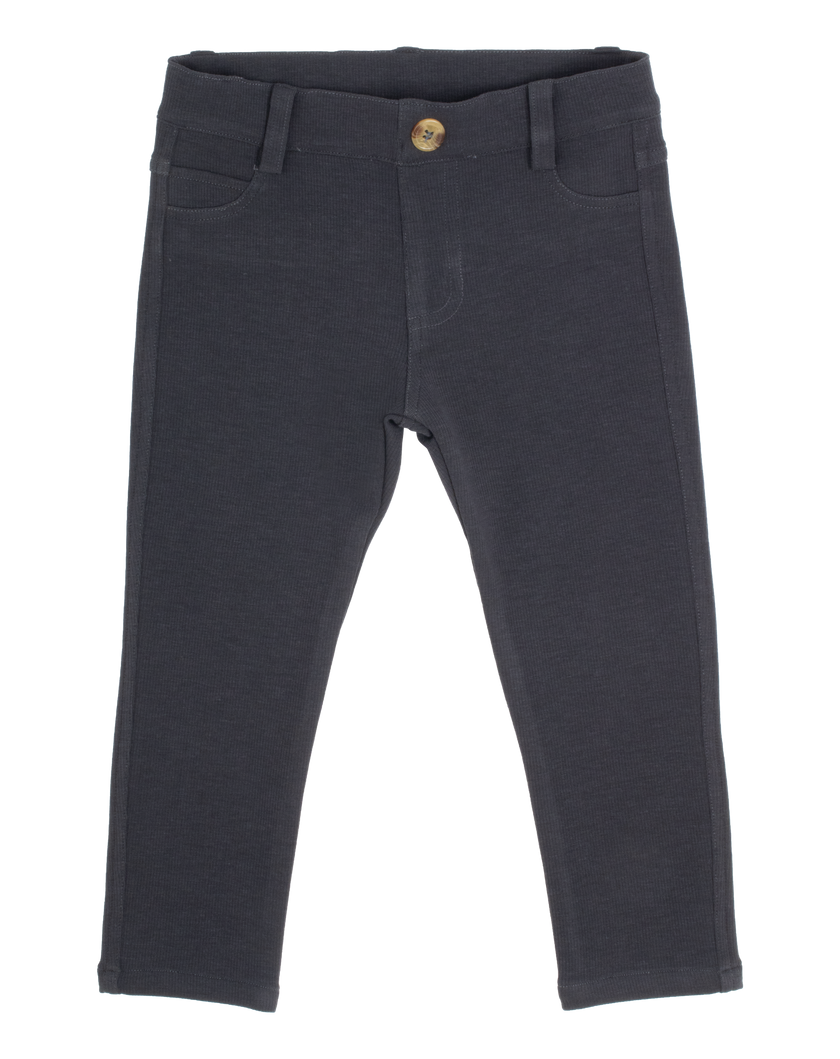 Rib Cotton Pull On Pants