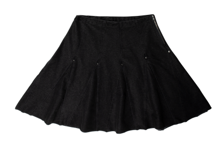 Mix Media Flounce Skirt