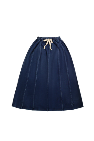 Denim Paneled Skirt