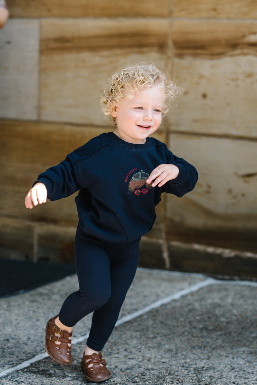 Plaid Detail Boys Sweatshirt