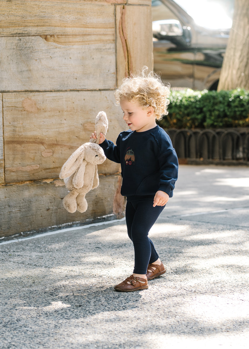 Plaid Detail Boys Sweatshirt