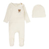Bear Applique Footie Set