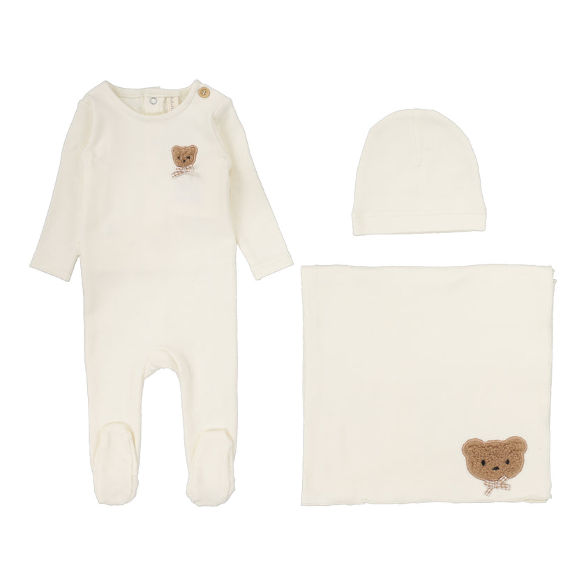 Bear Applique Layette Set