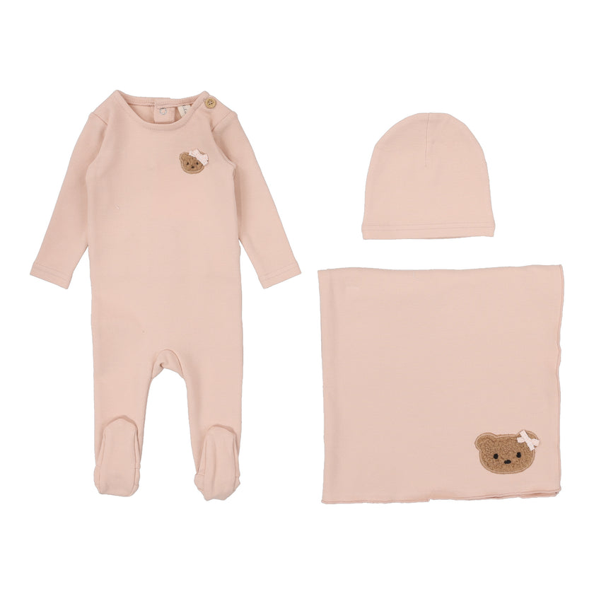 Bear Applique Layette Set