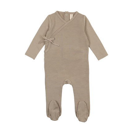 Brushed Cotton Wrapover Footie