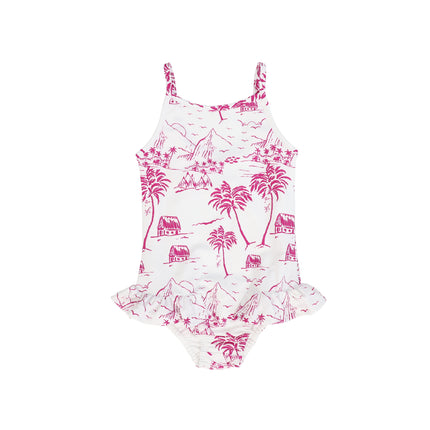 Toile Print Swimsuit