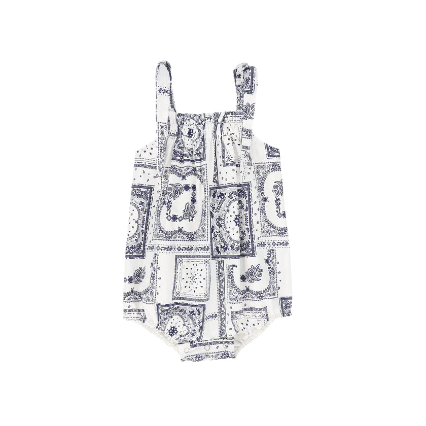 Paisely Handkerchief Print Romper