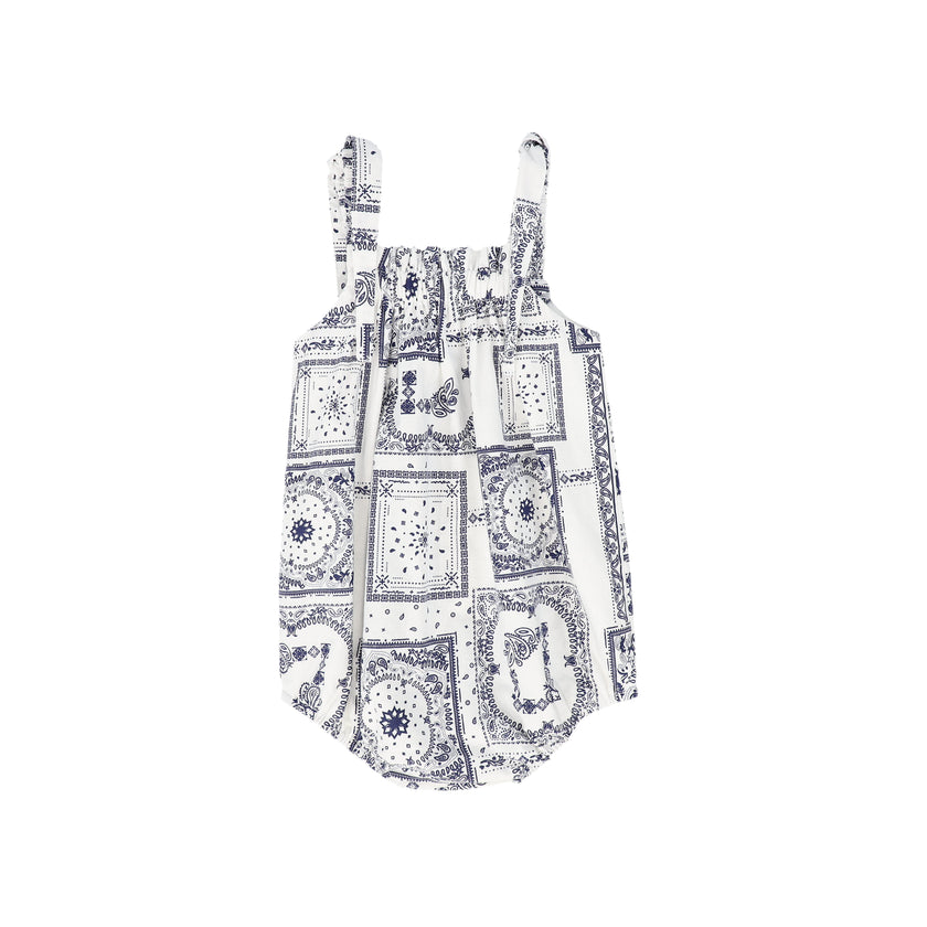 Paisely Handkerchief Print Romper