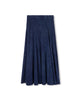 Mineral Wash Panel Midi Skirt