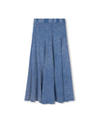 Mineral Wash Panel Midi Skirt