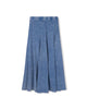 Mineral Wash Panel Midi Skirt