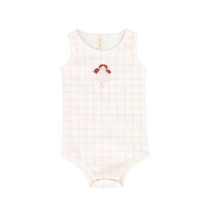 Checked Doll Ribbed Romper