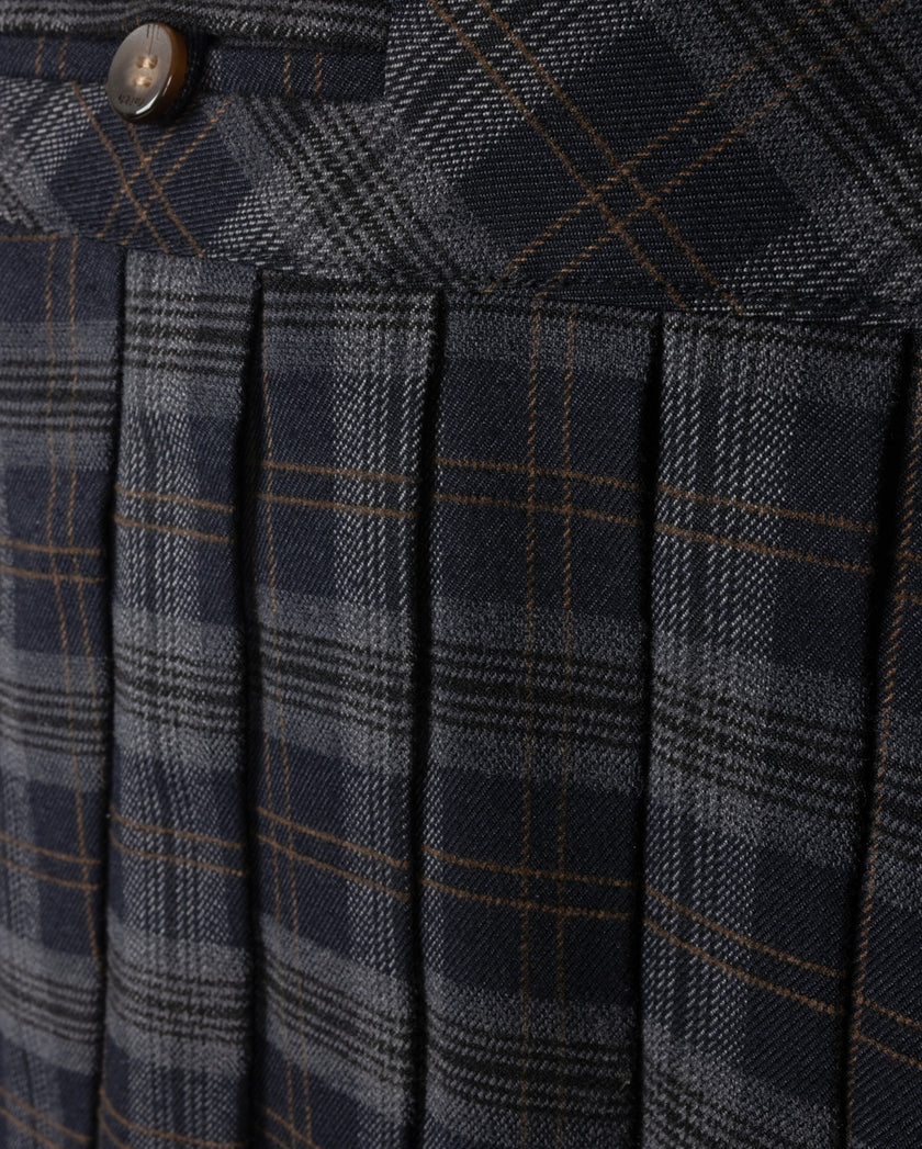 Archie Plaid Pleated Skirt