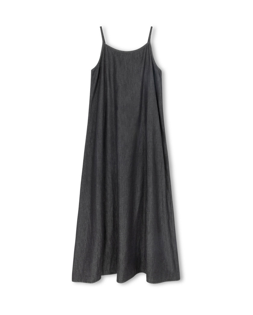 Chambray Denim Midi Jumper