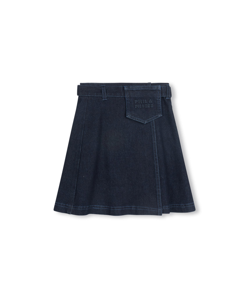 Davis Pouch Denim Skirt