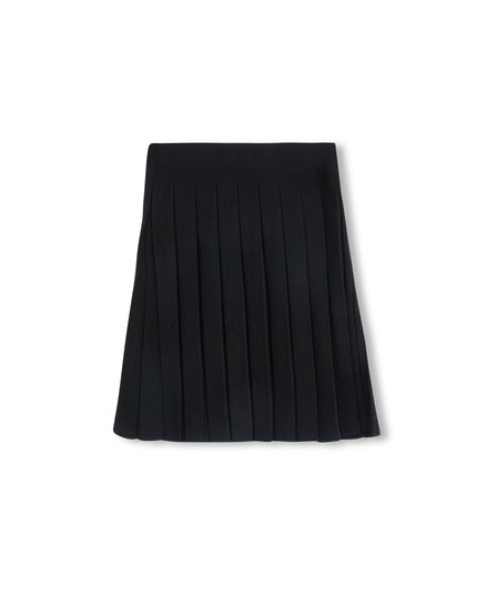 Detail Seam Top Knit Pleated Skirt