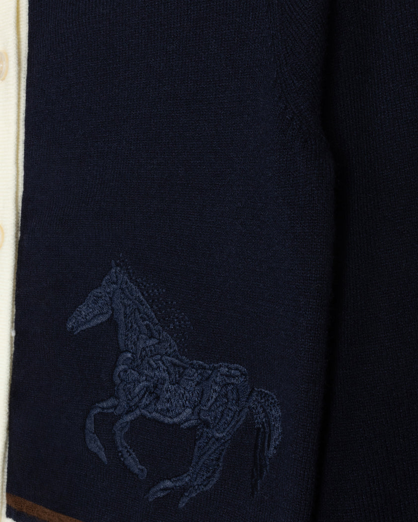 Horse Embroidered Cardigan