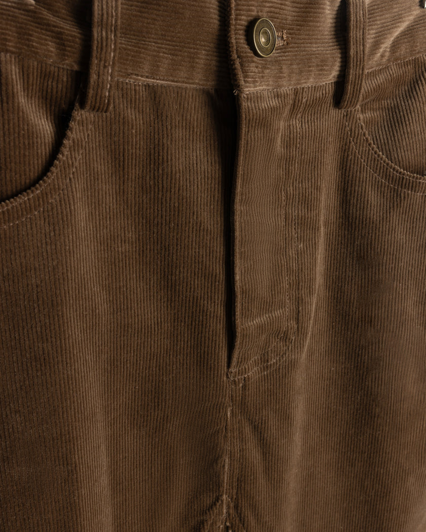 Faint Corduroy Fringe Hem Skirt
