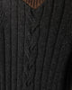 Thick Center Cable Knit Sweater