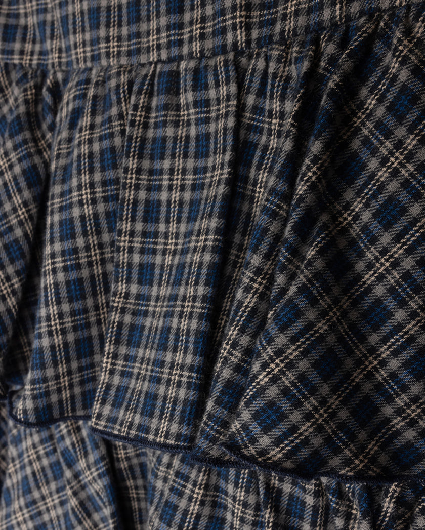 Grad Layer Plaid Skirt