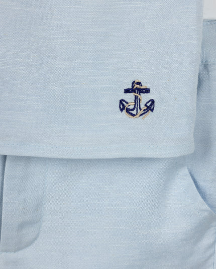 One Child Stacy Placket Detail Blouse & Shorts