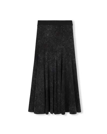 Vibe Elastic Waist Panel Midi Skirt