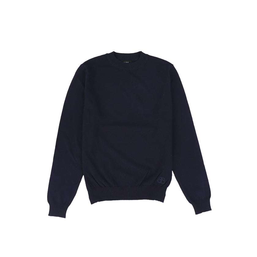 Knit Emblem Crew Sweater