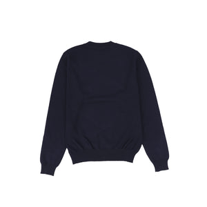 Knit Emblem Crew Sweater