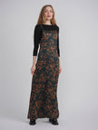 Printed Satin Maxi Jumper