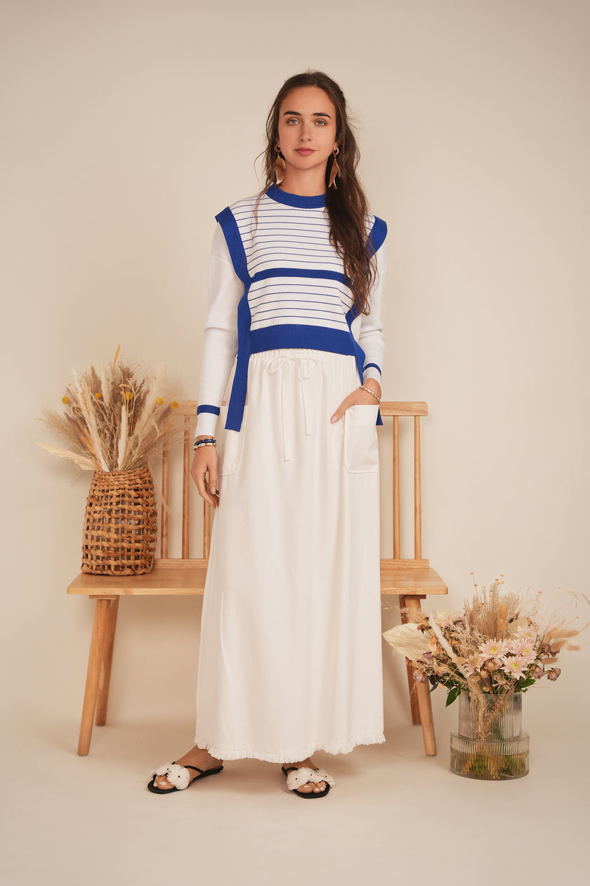 A Line Pocket Maxi Skirt