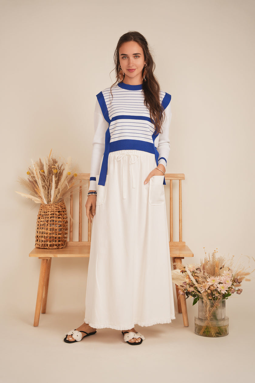 A Line Pocket Maxi Skirt