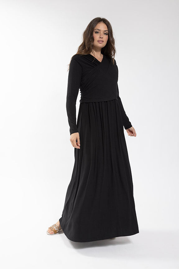 Jersey Crossover Maxi Dress