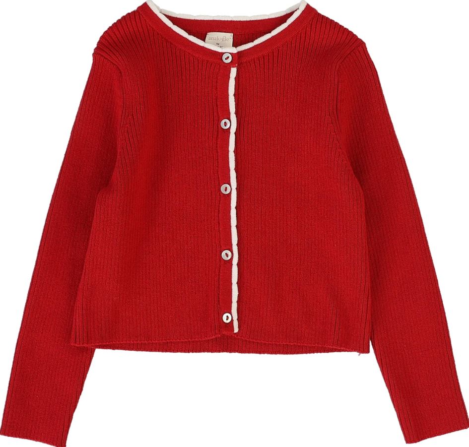 Lil Legs Scallop Rib Cardigan Baby