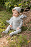 Center Print Velour Footie W Beanie