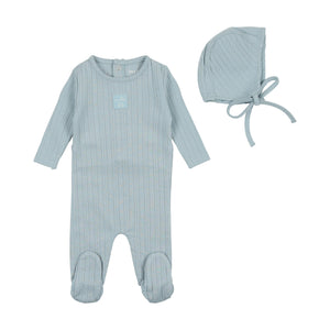Classic Pointelle Footie W Bonnet
